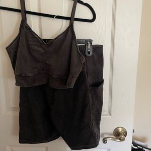 Aerie sports bra & biker shorts set